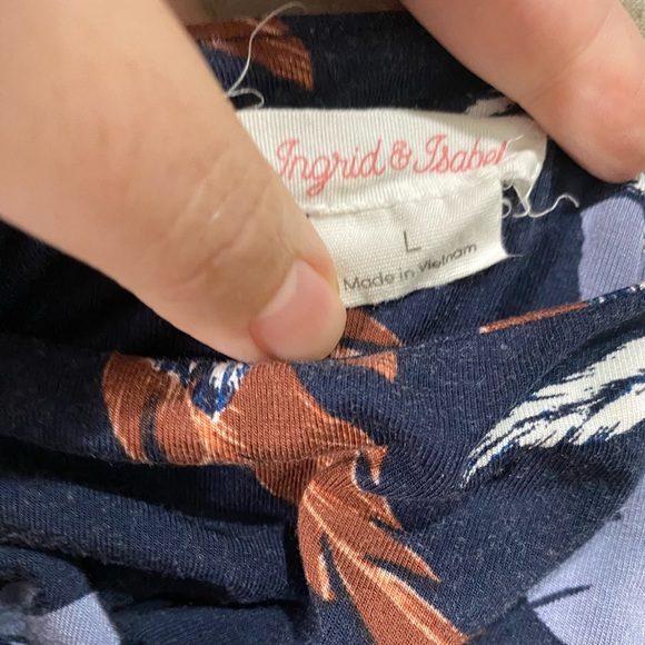 Ingrid & Isabel Navy Feathers Maternity dress - Picture 8 of 9